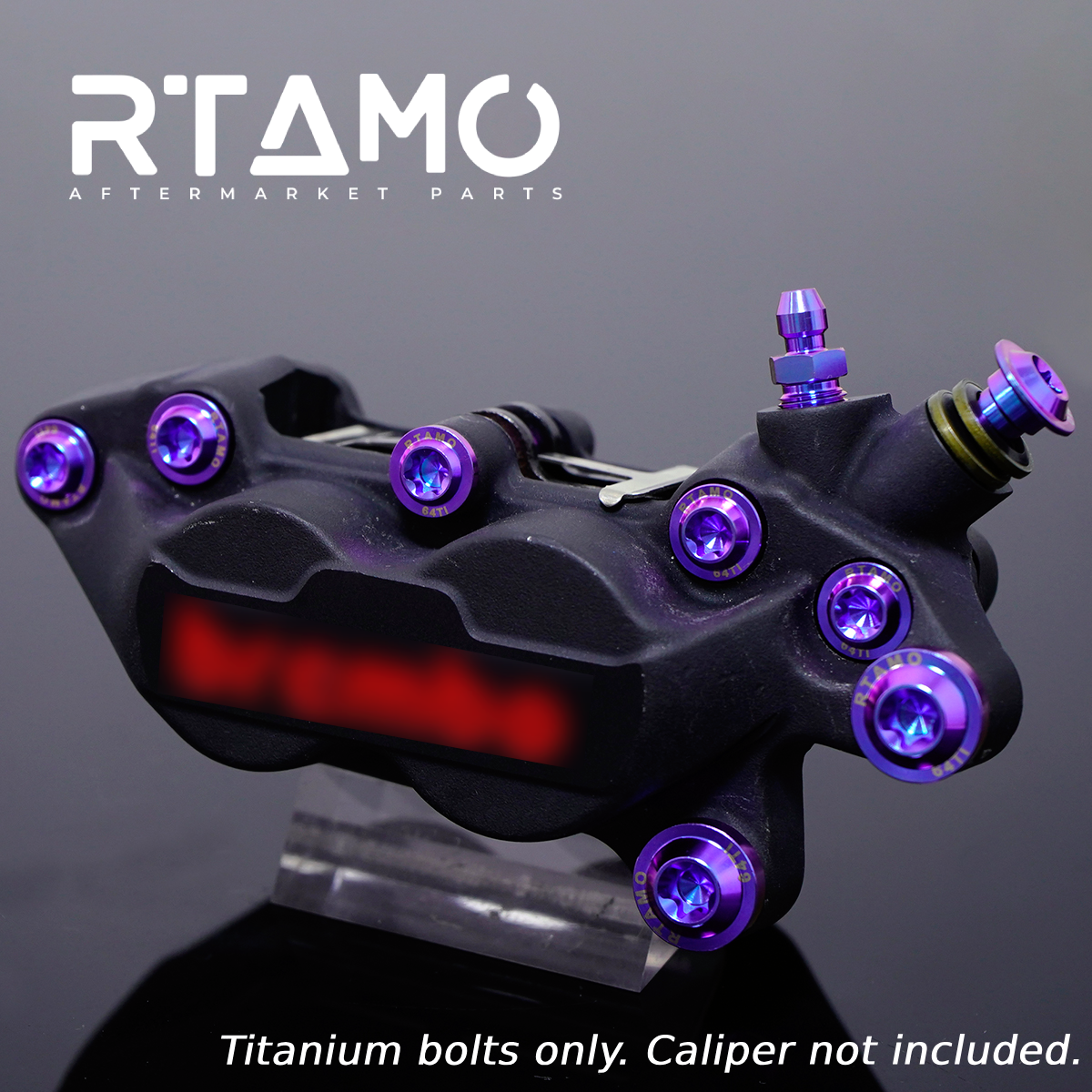 Titanium Caliper Mounting Bolts Compatible with Brembo Basic 4-Piston Calipers