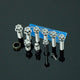 Titanium Caliper Mounting Bolts Compatible with Brembo CNC 4-Piston Calipers