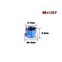 Titanium 12-point Nut M8/M10