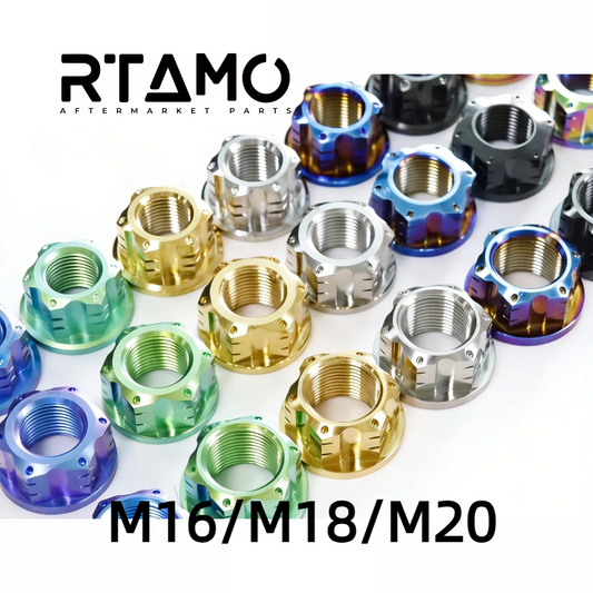 Titanium CNC Slotted Cross Nut M16/M18/M20