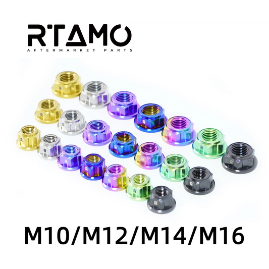 Titanium Lock Fancy Nut M10-M16