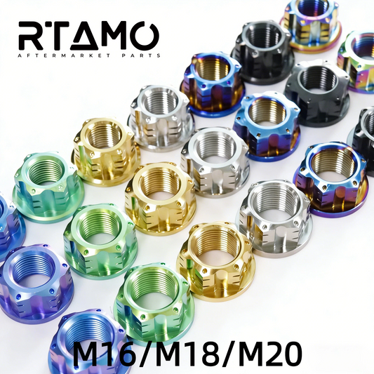 Titanium CNC Slotted Cross Nut M16/M18/M20