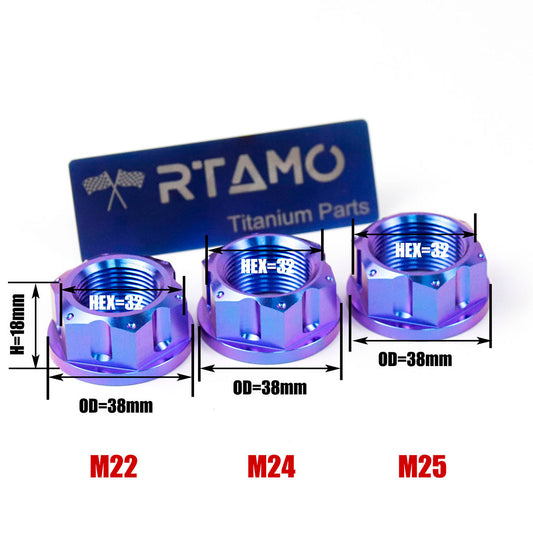 Titanium CNC Nuts M22/M24/M25