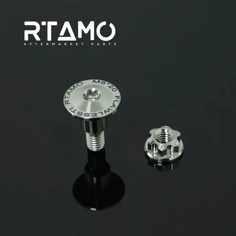 Titanium Big Oil Cup Cover & Brake Fluid Bolt Set for Brembo