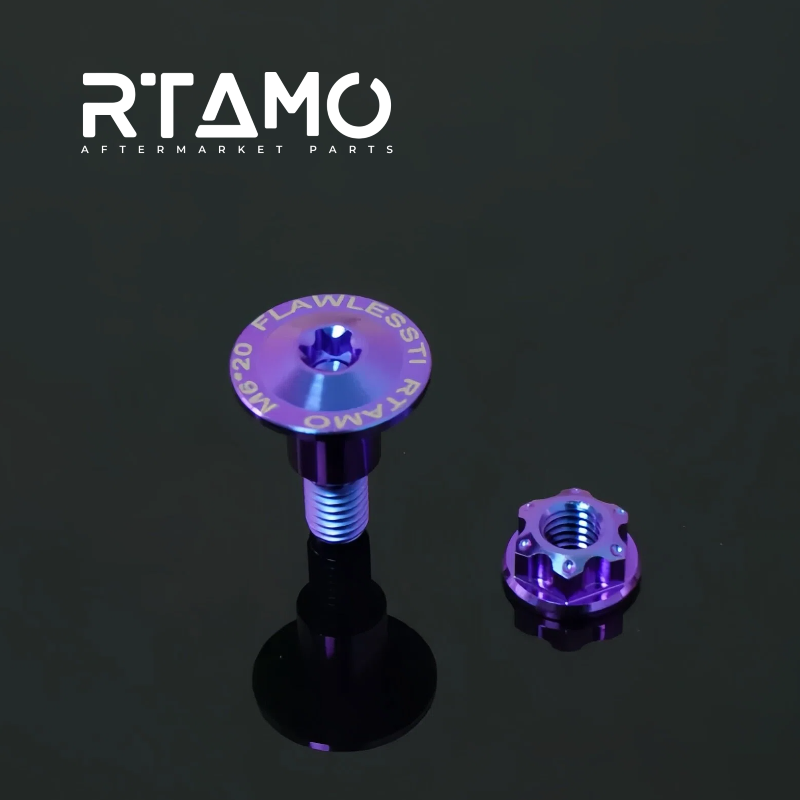 Titanium Big Oil Cup Cover & Brake Fluid Bolt Set for Brembo