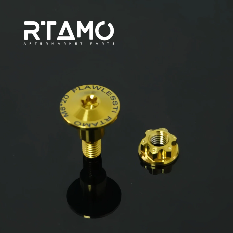 Titanium Big Oil Cup Cover & Brake Fluid Bolt Set for Brembo