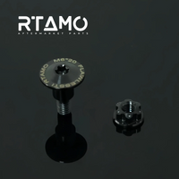 Titanium Big Oil Cup Cover & Brake Fluid Bolt Set for Brembo