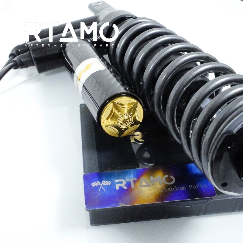 Titanium Inverted Fork Shock Gas Canister Decor Cap & Bolts for MSP
