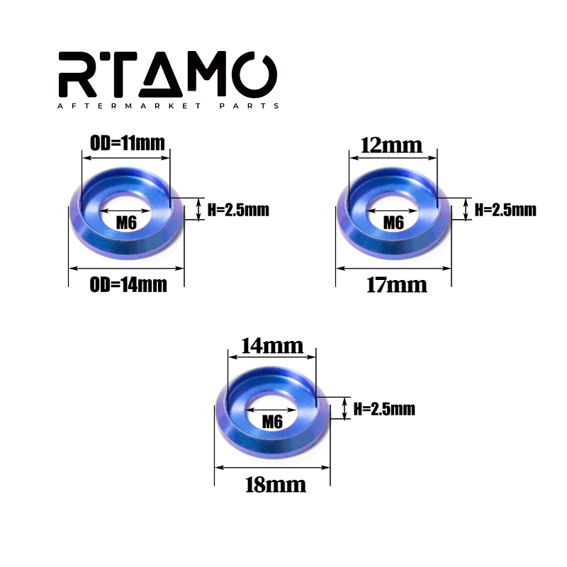 Titanium Step Washer M6/M8/M10