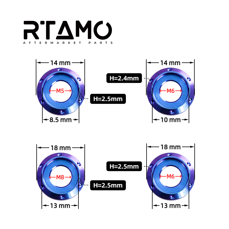 Titanium Step Washer M5/M6/M8/M10