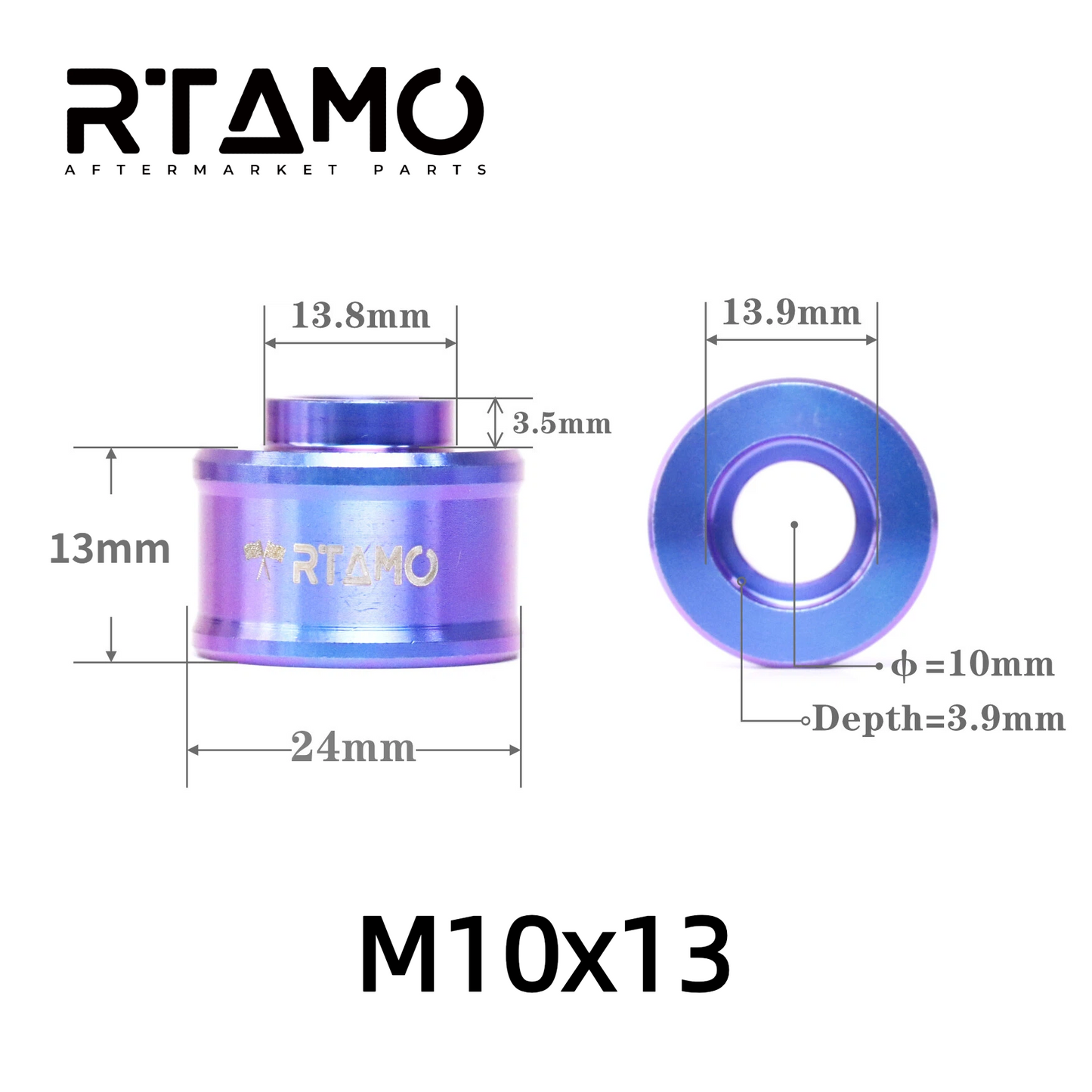 Titanium Caliper Washer M10