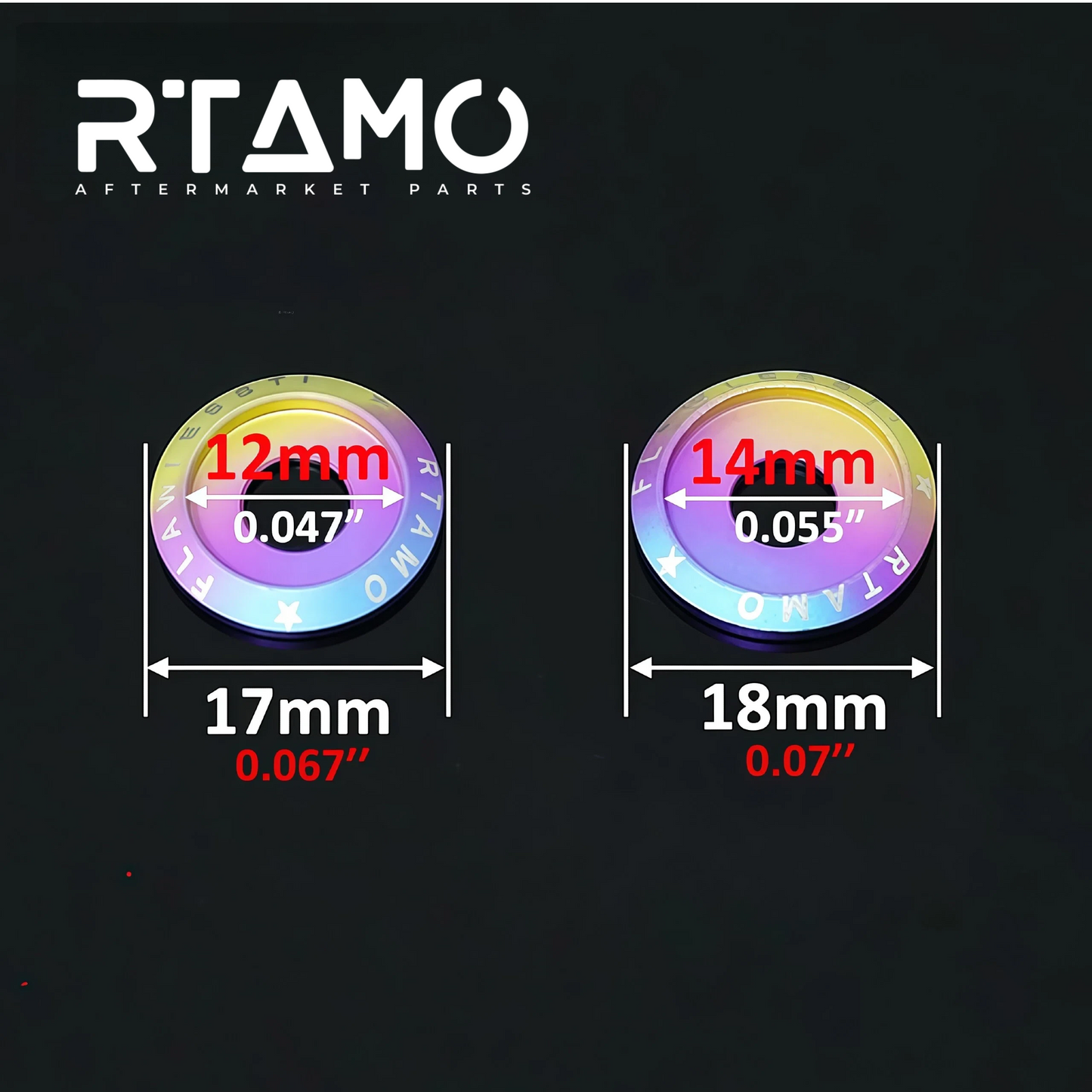 Titanium Step Washer M6 Matte Sandblasted Gasket