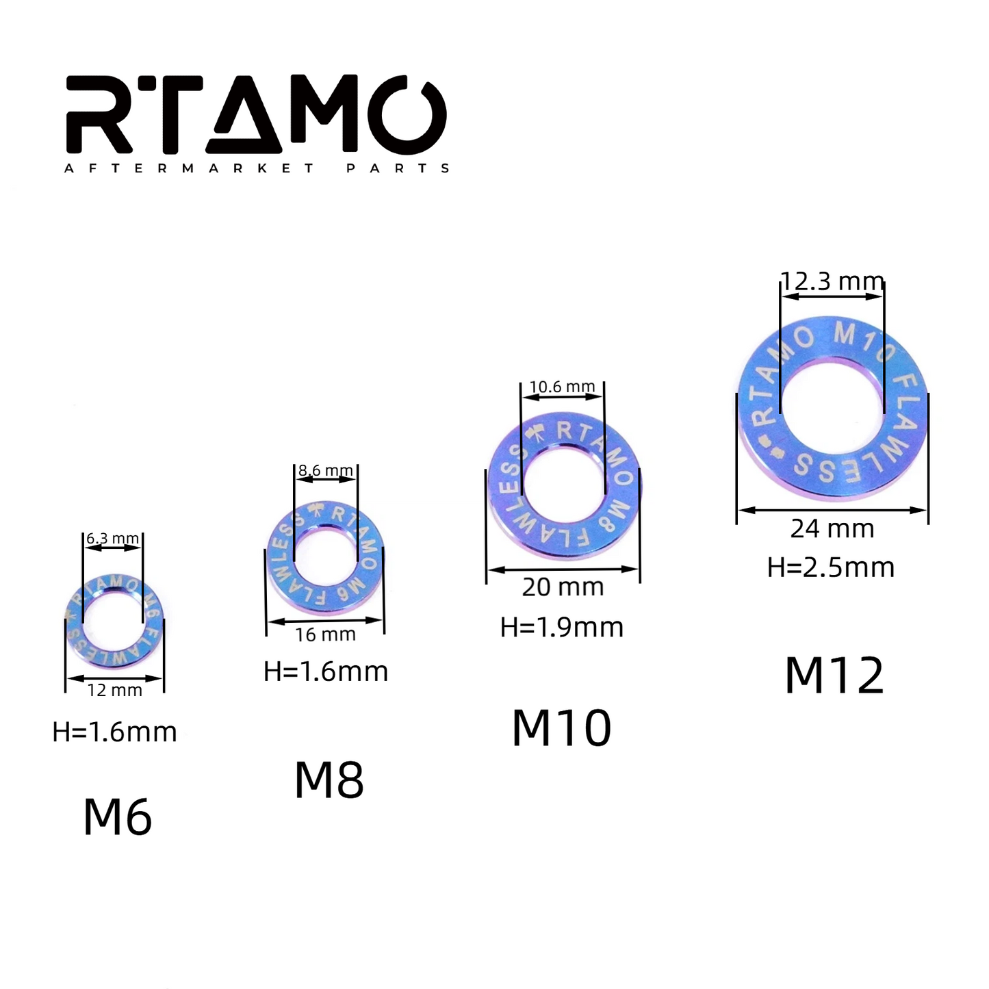Titanium Flat Washer M6-M12