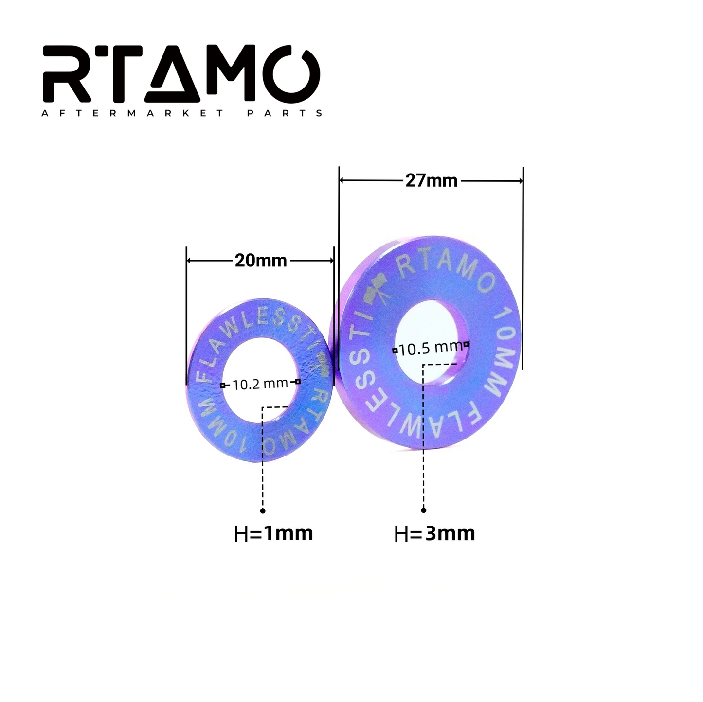Titanium Big Flat Washer M10