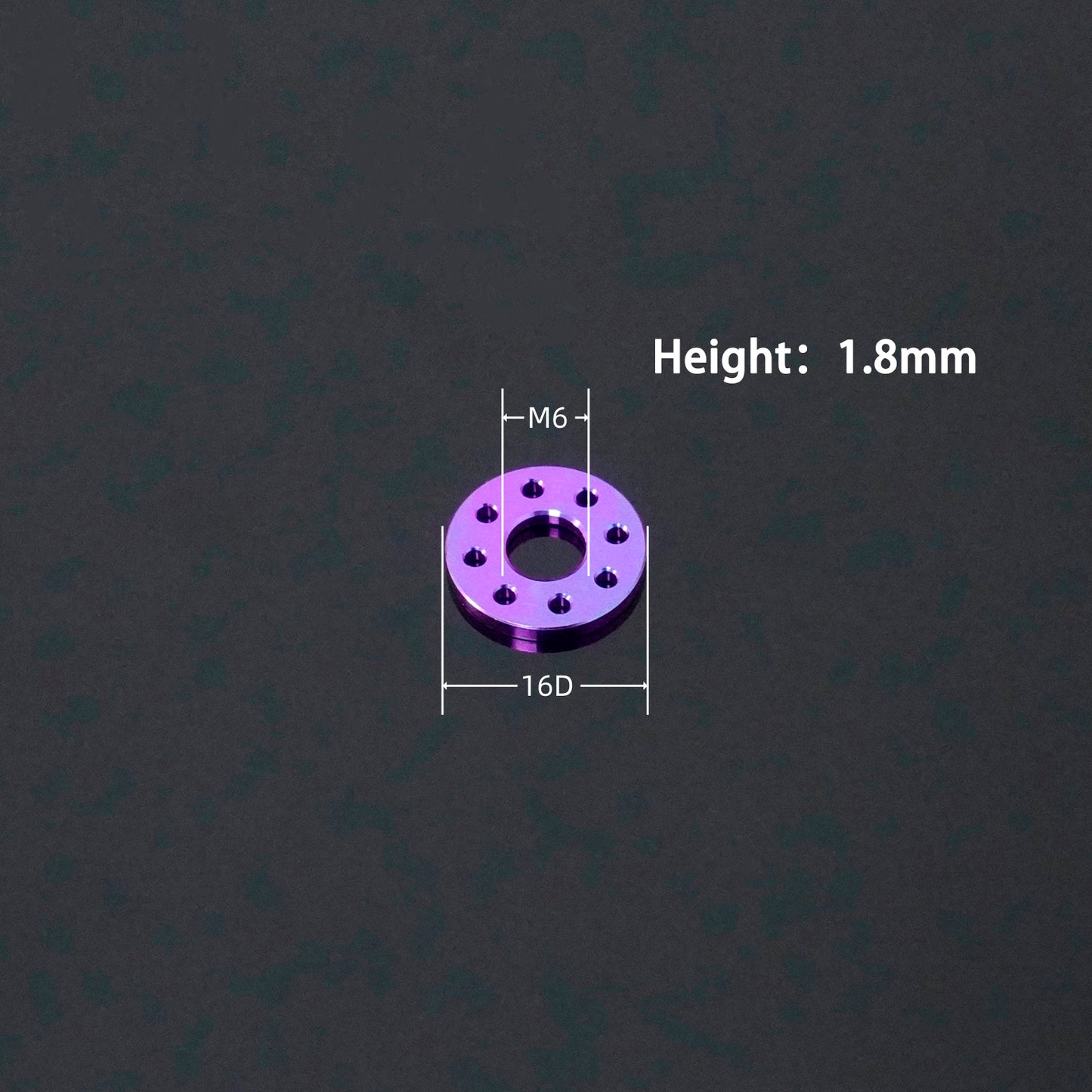 Titanium Eight Hole Washer M6/M8