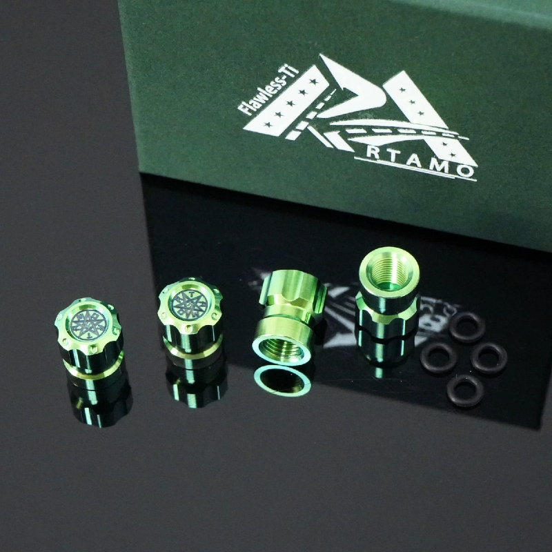 Titanium Valve Stem Cap--Gear Head