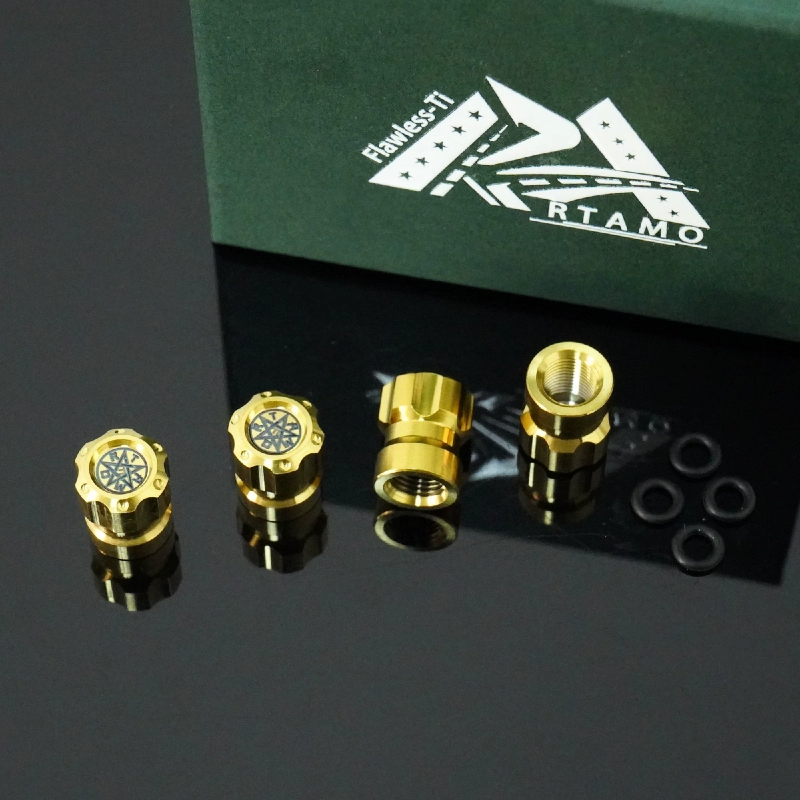 Titanium Valve Stem Cap--Gear Head